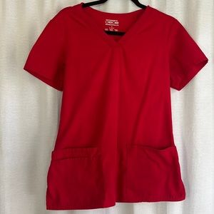 Cherokee women’s scrub top red